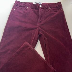 Celebrity Pink Women's Dark‎ Red Flare Corduroy Jeans